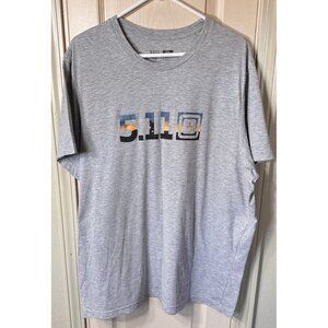 5.11 Tactical Mens 2XL Gray Graphic Short Sleeve T-Shirt